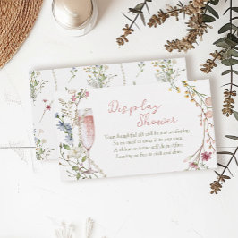 Perlen und Prosecco Bridal Display Dusche Begleitkarte