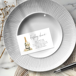 Perlen und Prosecco Bridal Display Dusche Begleitkarte