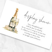 Perlen und Prosecco Bridal Display Dusche Begleitkarte