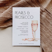 Perlen und Prosecco Bridal Dusche Einladung