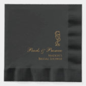 Perlen und Prosecco Bridal Foil Stamps Servietten Mit Folie (Vorderseite)