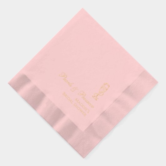 Perlen und Prosecco Bridal Foil Stamps Servietten Mit Folie (Rechts)