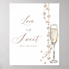 Perlen und Prosecco Bridal Guess Liebe ist süß Poster