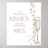 Perlen und Prosecco Bridal schätzen, wie viele Küs Poster (Vorne)