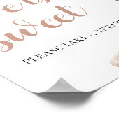 Perlen und Prosecco Champagner Liebe ist Sweet Sig Poster (Ecke)