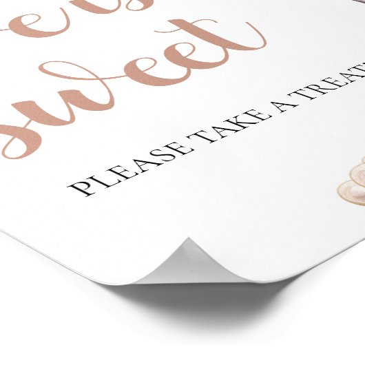 Perlen und Prosecco Champagner Liebe ist Sweet Sig Poster (Ecke)