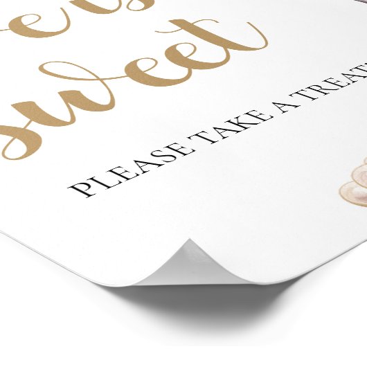 Perlen und Prosecco Champagner Liebe ist Sweet Sig Poster (Ecke)