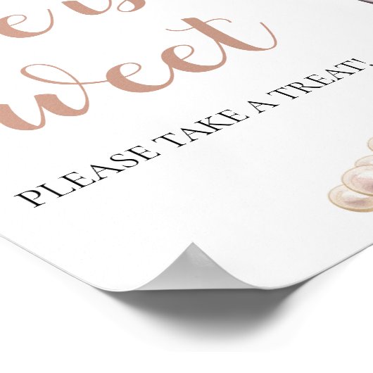 Perlen und Prosecco Champagner Liebe ist Sweet Sig Poster (Ecke)