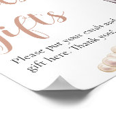 Perlen und Prosecco Champagnerkarten und Geschenke Poster (Ecke)