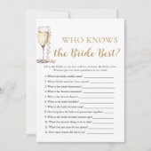 Perlen und Prosecco, die das beste Spiel der Braut Einladung (Vorderseite)