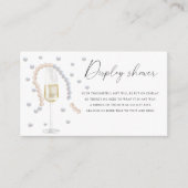 Perlen und Prosecco - Dusche anzeigen Begleitkarte (Vorderseite)