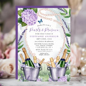 Perlen und Prosecco Elegantes Brautparty Einladung