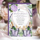 Perlen und Prosecco Elegantes Brautparty Einladung