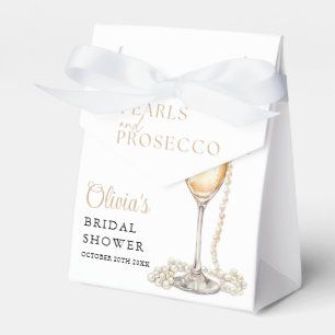 Perlen und Prosecco Elegantes Brautparty Geschenkschachtel