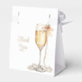 Perlen und Prosecco Elegantes Brautparty Geschenkschachtel (Rückseite)