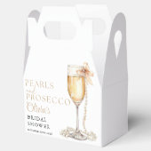 Perlen und Prosecco Elegantes Brautparty Geschenkschachtel (Geöffnet)