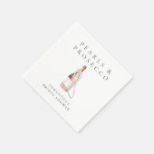 Perlen und Prosecco Elegantes Brautparty Serviette (Ecke)