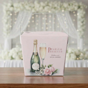Perlen und Prosecco Florale Elegante Brautparty Geschenkschachtel