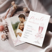 Perlen und Prosecco Foto Bridal Dusche Einladung