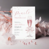 Perlen und Prosecco Foto Bridal Dusche Einladung