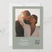 Perlen und Prosecco Foto QR Code Brautparty Einladung (Rückseite)