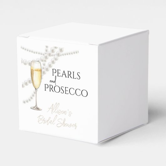 Perlen und Prosecco Geschenkschachtel (Vorderseite)