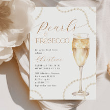 Perlen und Prosecco-Gold-Brautparty