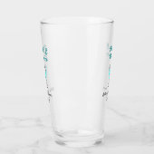Perlen und Prosecco-Junggesellinnenabschied blau s Glas (Links)
