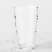 Perlen und Prosecco-Junggesellinnenabschied blau s Glas (Rechts)