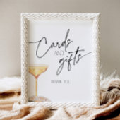 Perlen und Prosecco Karten und Geschenke Fußbodens Sockelschild