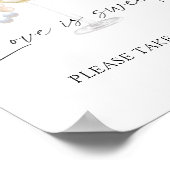 Perlen und Prosecco Liebe ist süß Poster (Ecke)