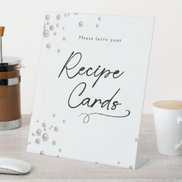 Perlen und Prosecco minimal Modernes Brautparty Sockelschild