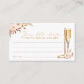 Perlen und Prosecco mit Blumendato Begleitkarte (Vorderseite)