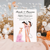 Perlen und Prosecco Modernes Brautparty Einladung