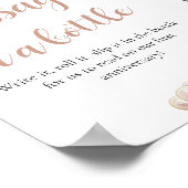 Perlen und Prosecco-Nachricht in einem Flaschensig Poster (Ecke)