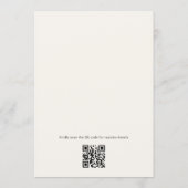 Perlen und Prosecco QR Code Brautparty Einladung (Rückseite)