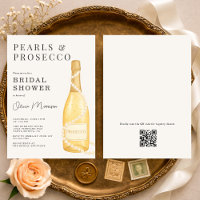 Perlen und Prosecco QR-Code-Junggesellinnenabschie