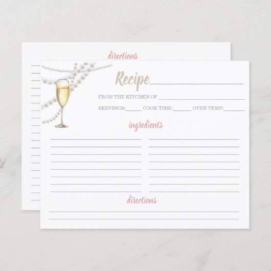 Perlen und Prosecco-Rebblatt (Vorne/Hinten)