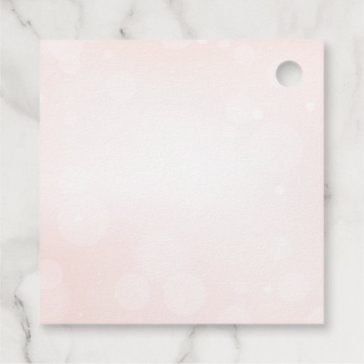 Perlen und Prosecco-rosa Brautparty Geschenkanhänger (Rückseite)