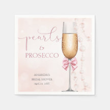Perlen und Prosecco-rosa Brautparty