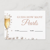 Perlen und Prosecco schätzen, wie viele Perlen spi Begleitkarte (Vorderseite)