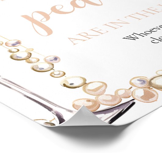 Perlen und Prosecco schätzen, wie viele Perlen spi Poster (Ecke)