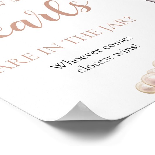 Perlen und Prosecco schätzen, wie viele Perlen spi Poster (Ecke)