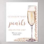 Perlen und Prosecco schätzen, wie viele Perlen spi Poster (Vorne)