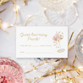 Perlen und Prosecco schätzen, wie viele Perlen spi Visitenkarte