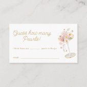 Perlen und Prosecco schätzen, wie viele Perlen spi Visitenkarte (Vorderseite)