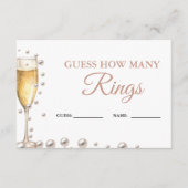 Perlen und Prosecco schätzen, wie viele Ringe spie Begleitkarte (Vorderseite)