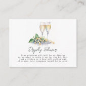 Perlen und Prosecco-Showdusche Begleitkarte (Vorderseite)