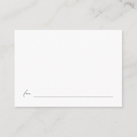 Perlen und Prosecco-Showdusche Brautparty Begleitkarte (Rückseite)