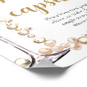 Perlen und Prosecco Time Kapsel Brautparty Poster (Ecke)